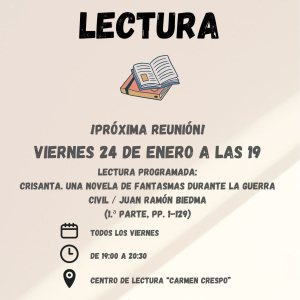Club de lectura, viernes 24 de enero
